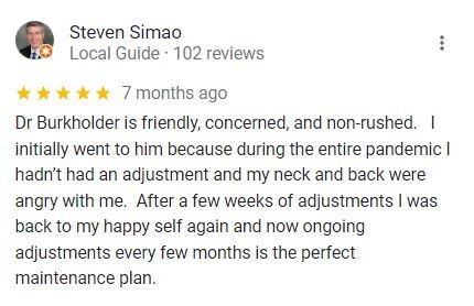 5 star Google Review for Discover Chiropractic - Bothell