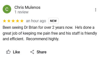 5 star Google Review for Discover Chiropractic - Bothell